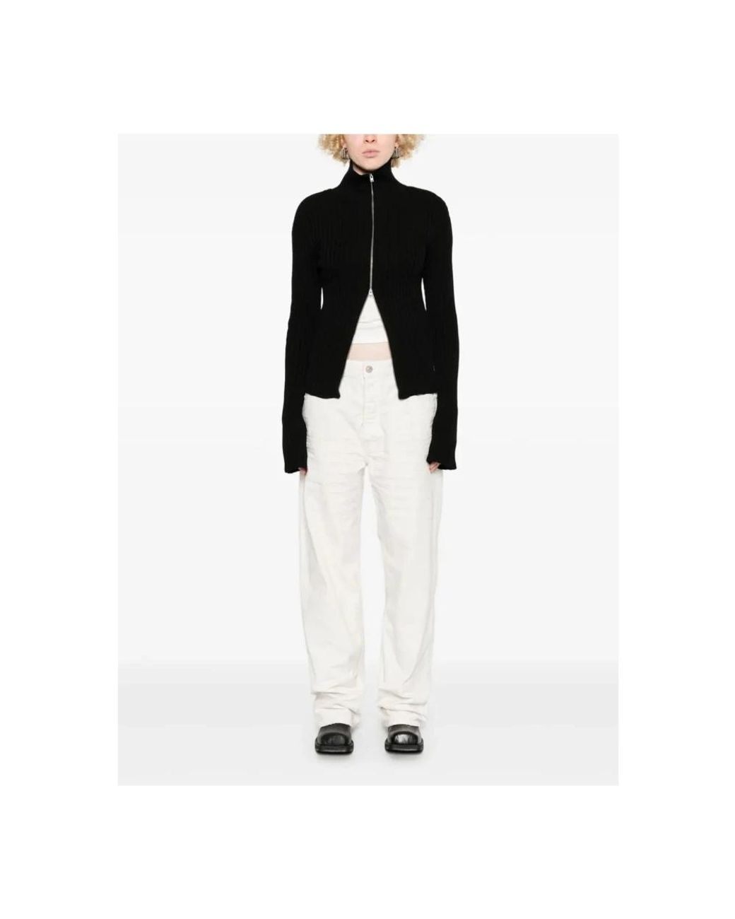 Balenciaga White Loose Fit Jeans
