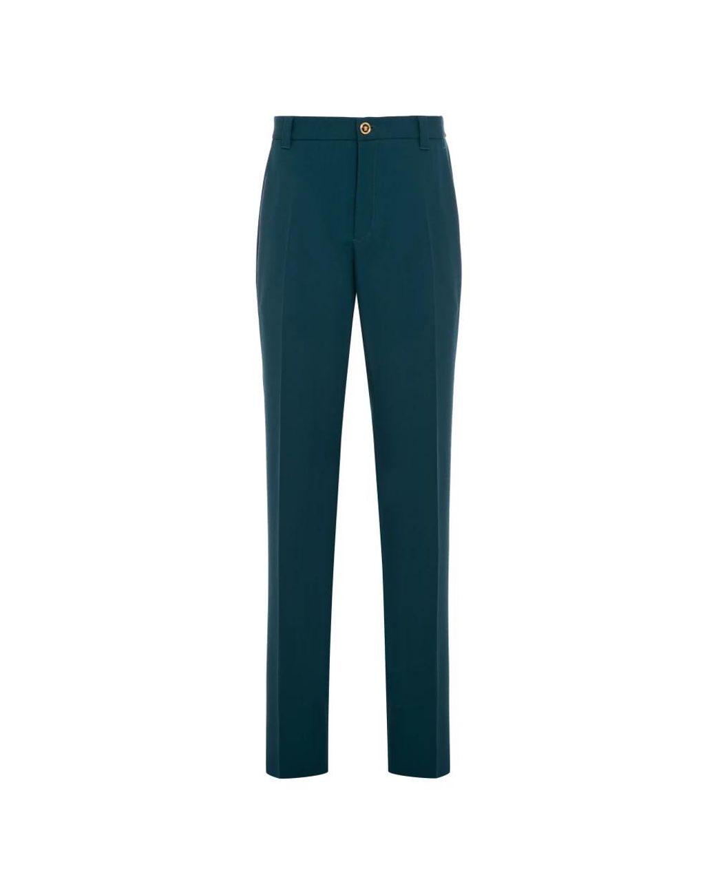 Versace Blue Straight Trousers for men