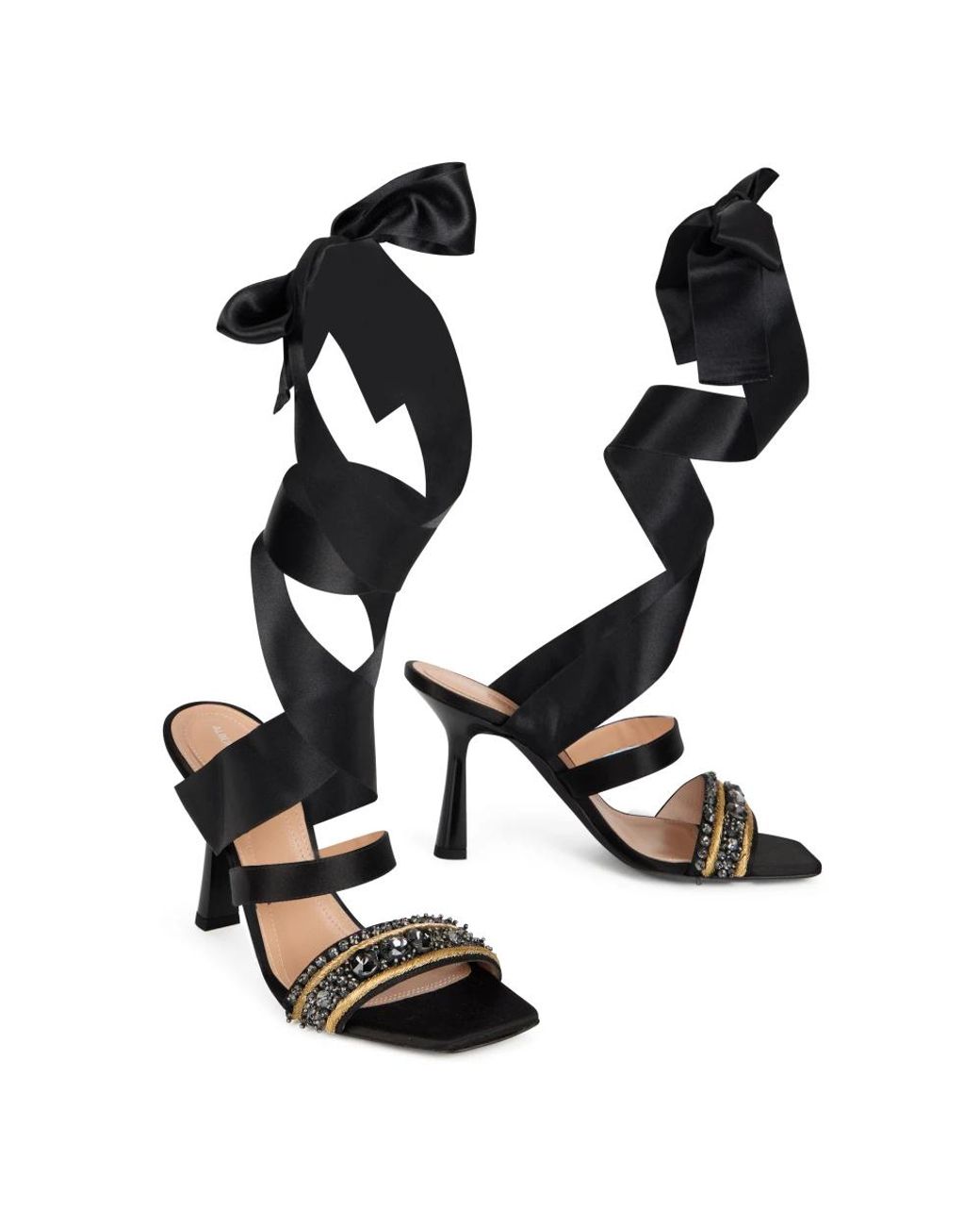 Alberta Ferretti Black High Heel Sandals