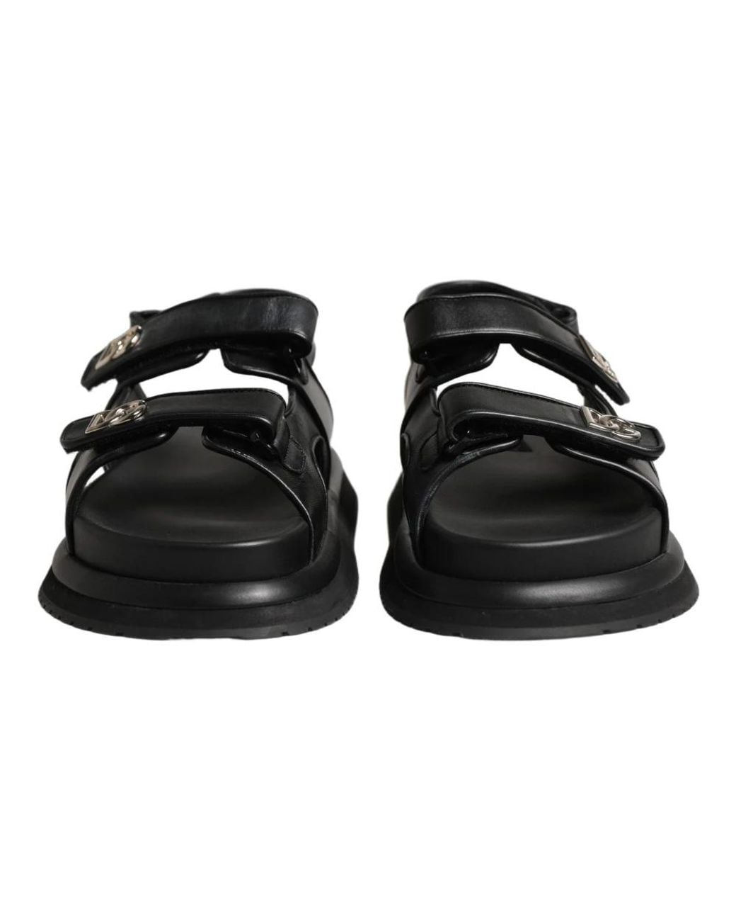Dolce & Gabbana Black Flat Sandals for men