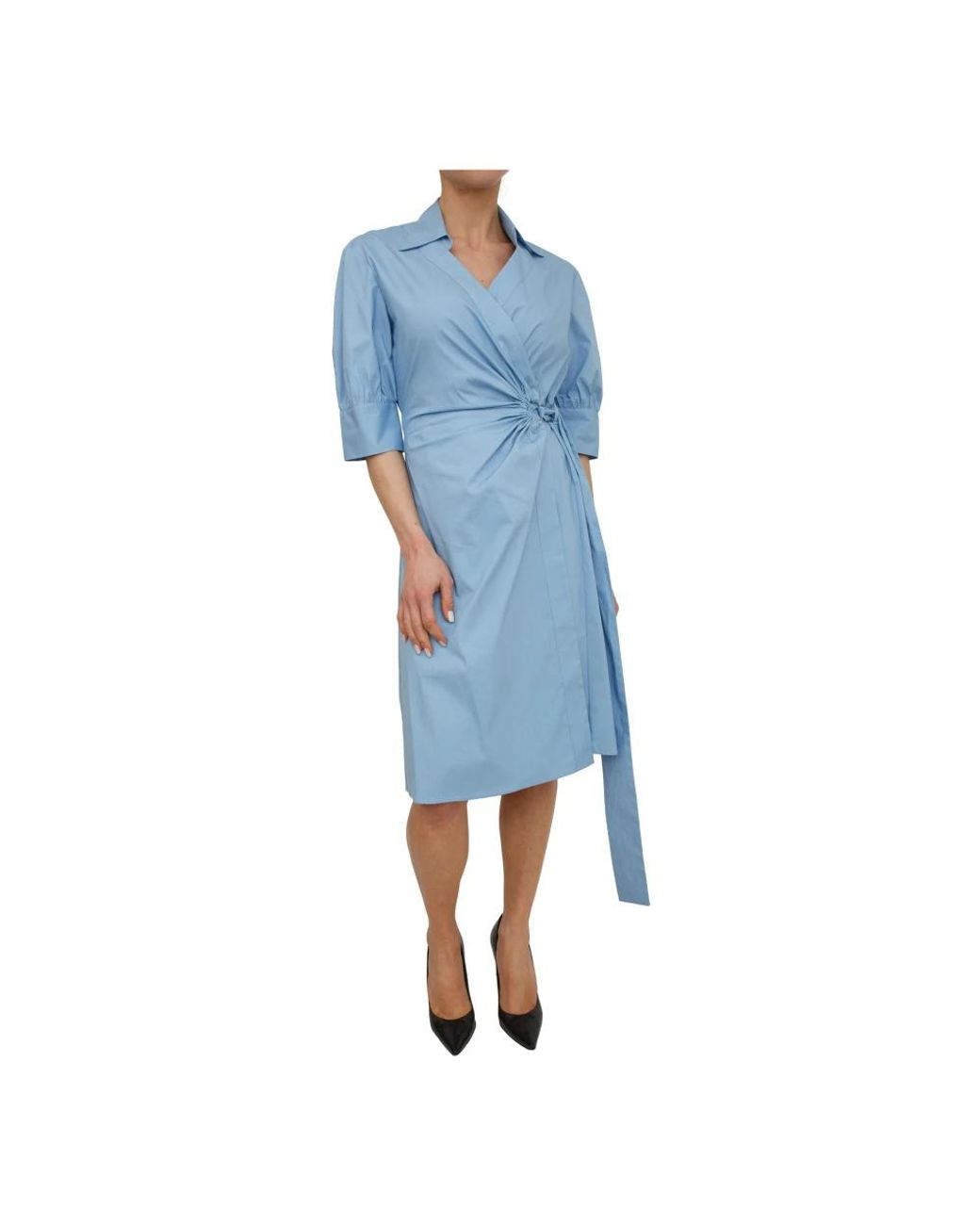 Pinko Blue Wrap Dresses