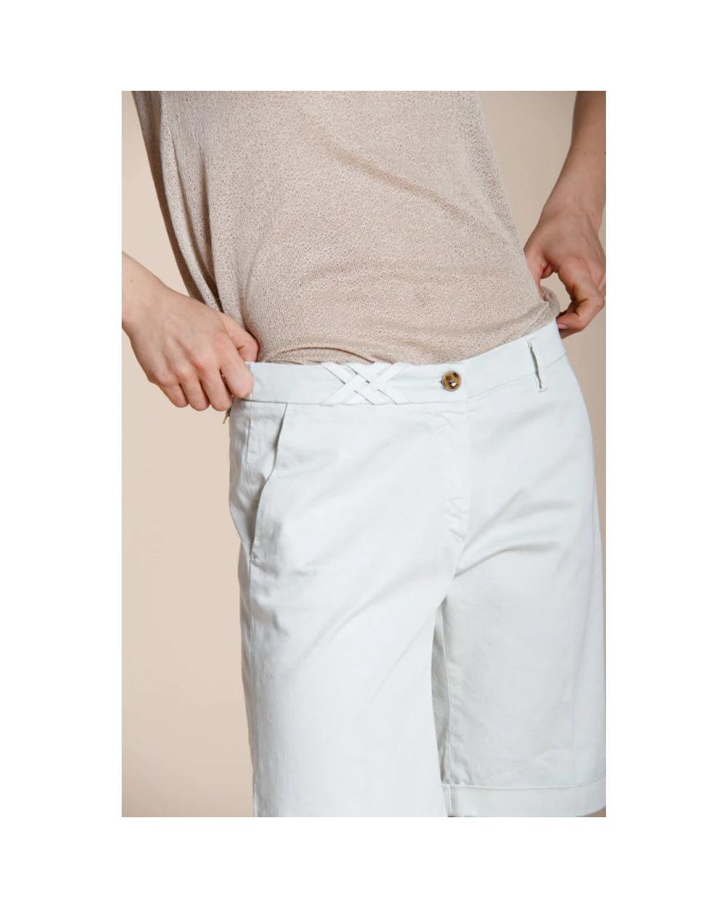 Mason's White Casual Shorts