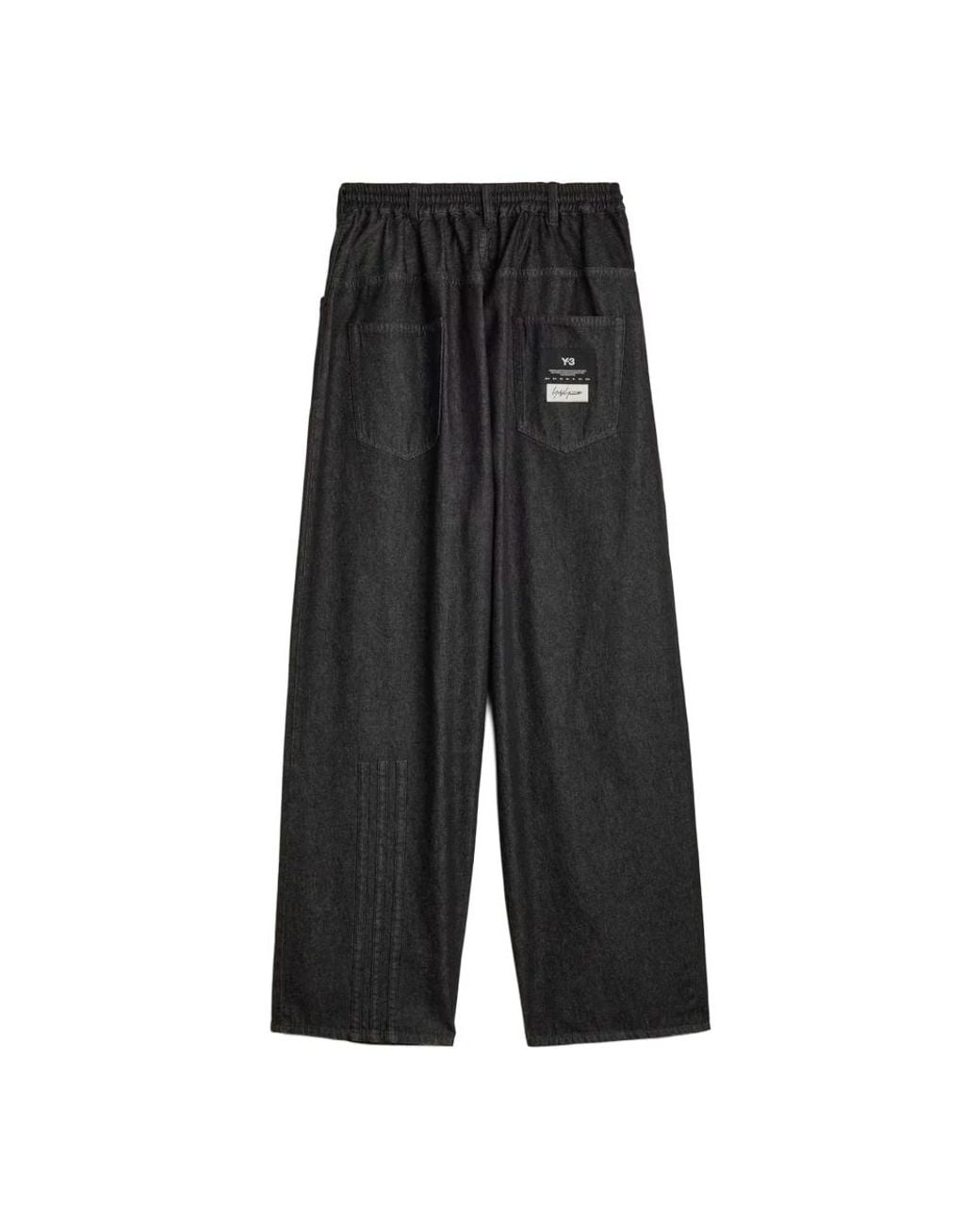 Y-3 Black Wide Jeans for men