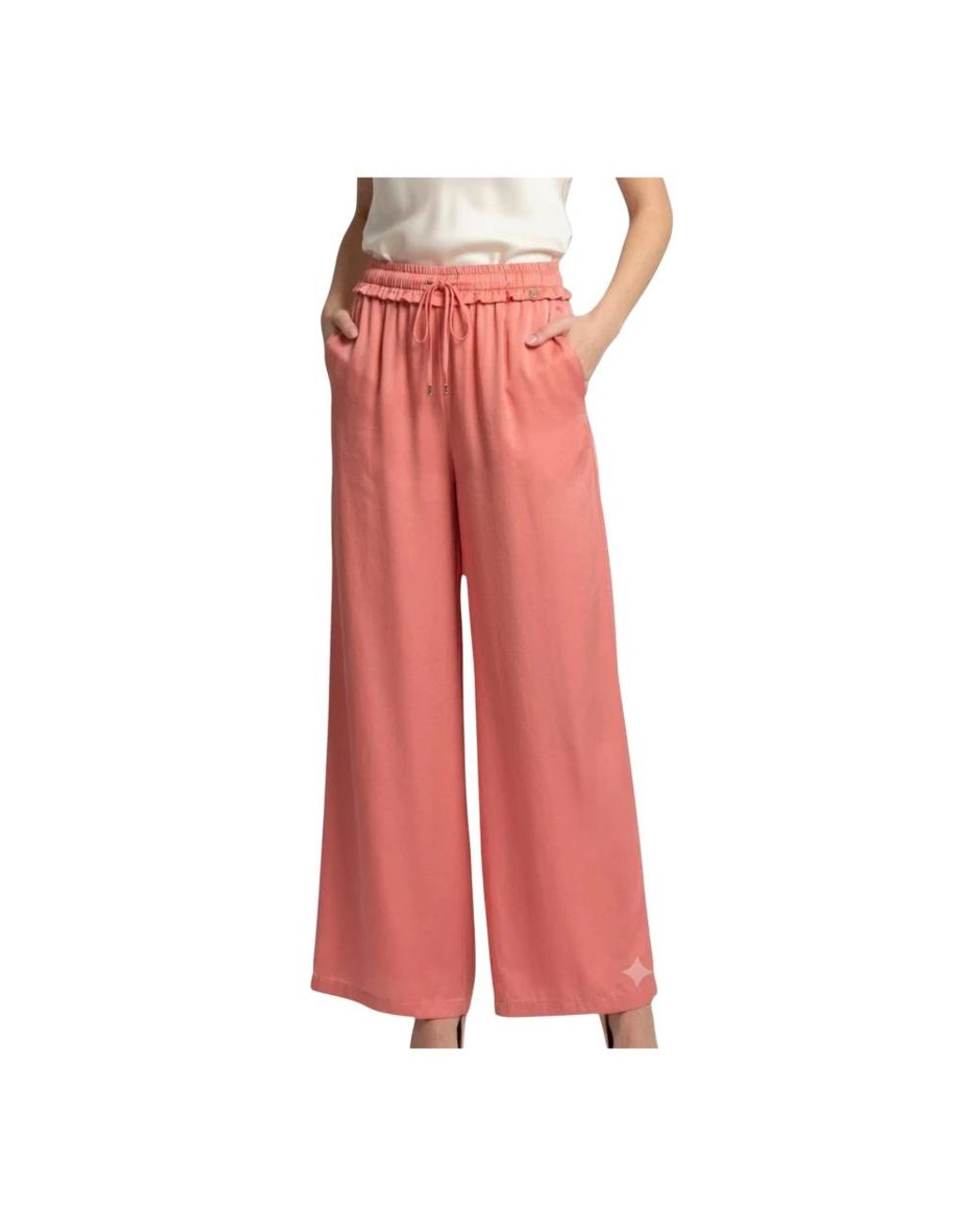 Fracomina Red Wide Trousers
