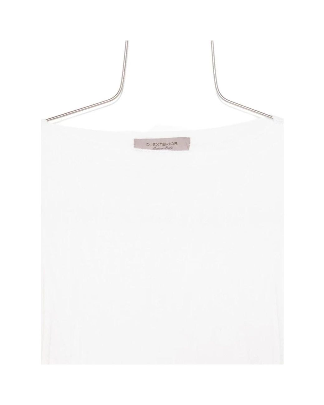 D.exterior White Round-Neck Knitwear