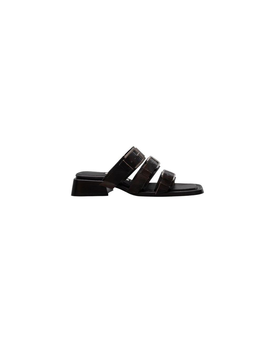 Miista Black Heeled Mules