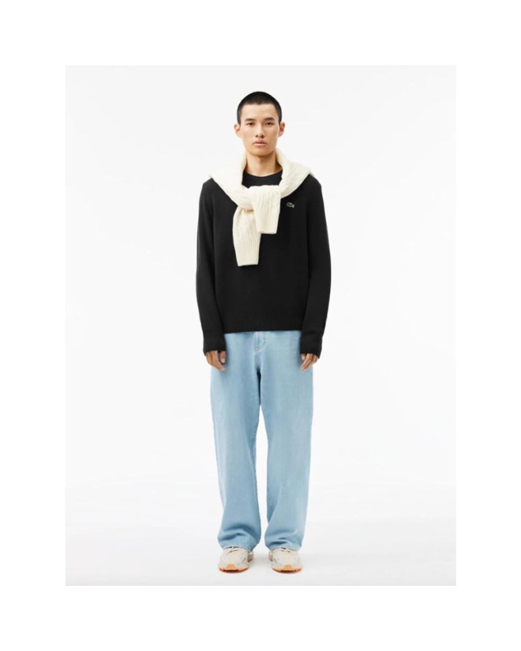Lacoste Black Round-Neck Knitwear for men