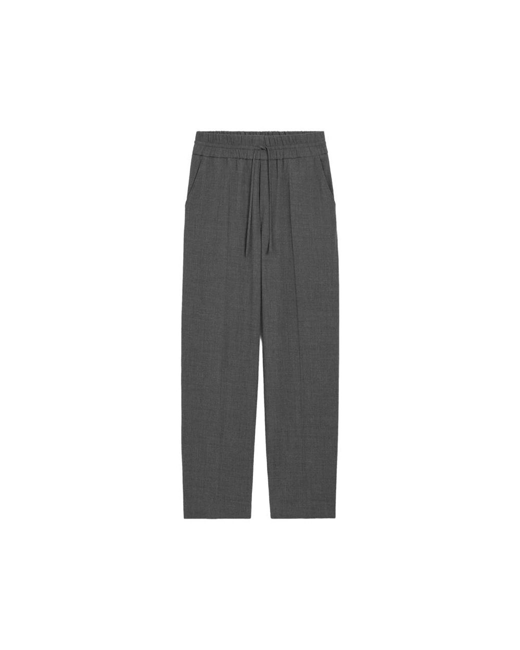 AMI Gray Straight Trousers for men