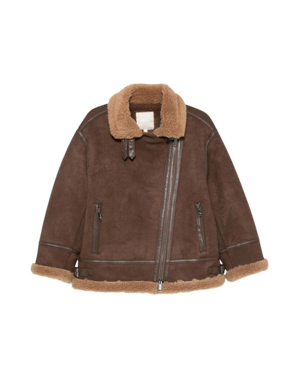 Molliolli Brown Faux Fur & Shearling Jackets