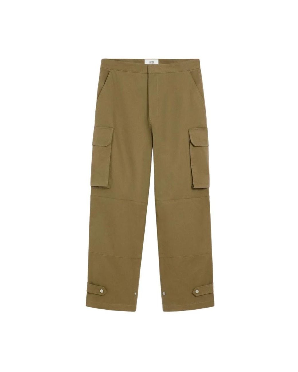 AMI Green Straight Trousers for men