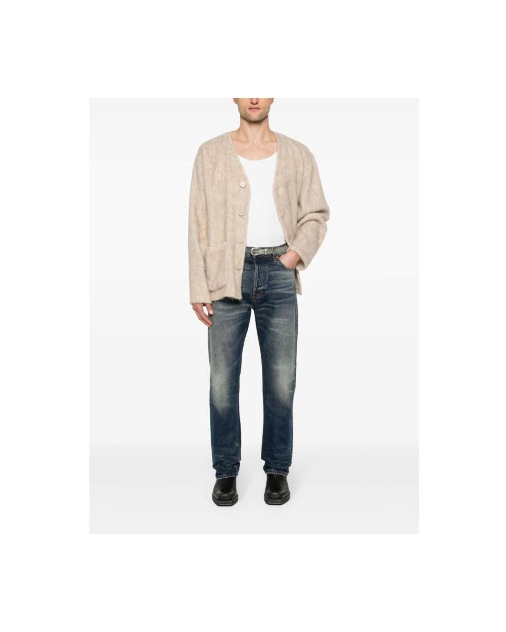 Haikure Blue Straight Jeans for men