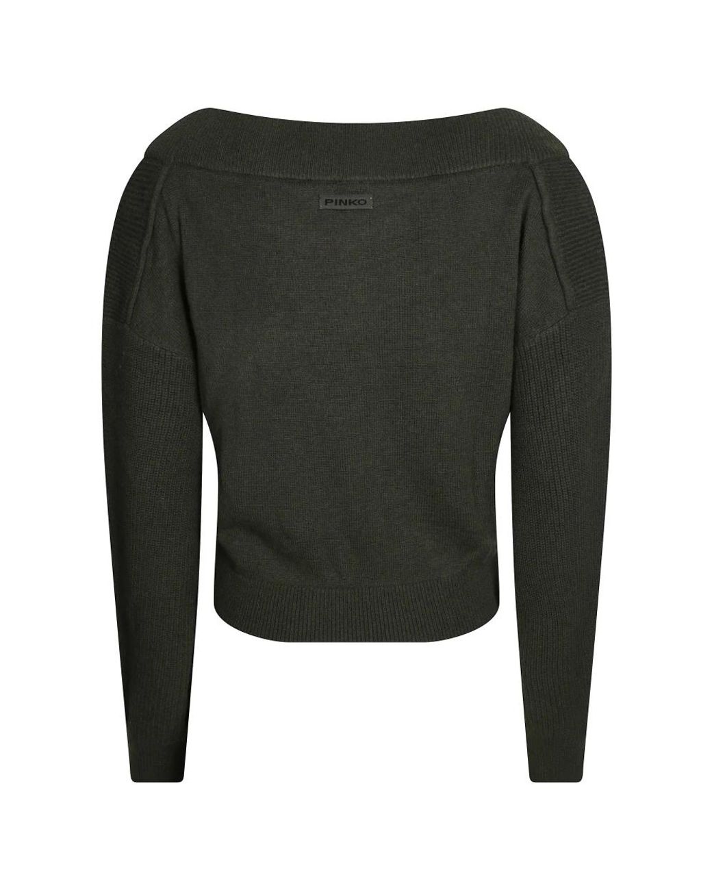 Pinko Green V-Neck Knitwear