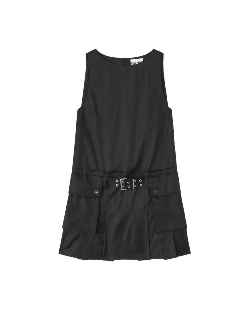 Ganni Black Short Dresses