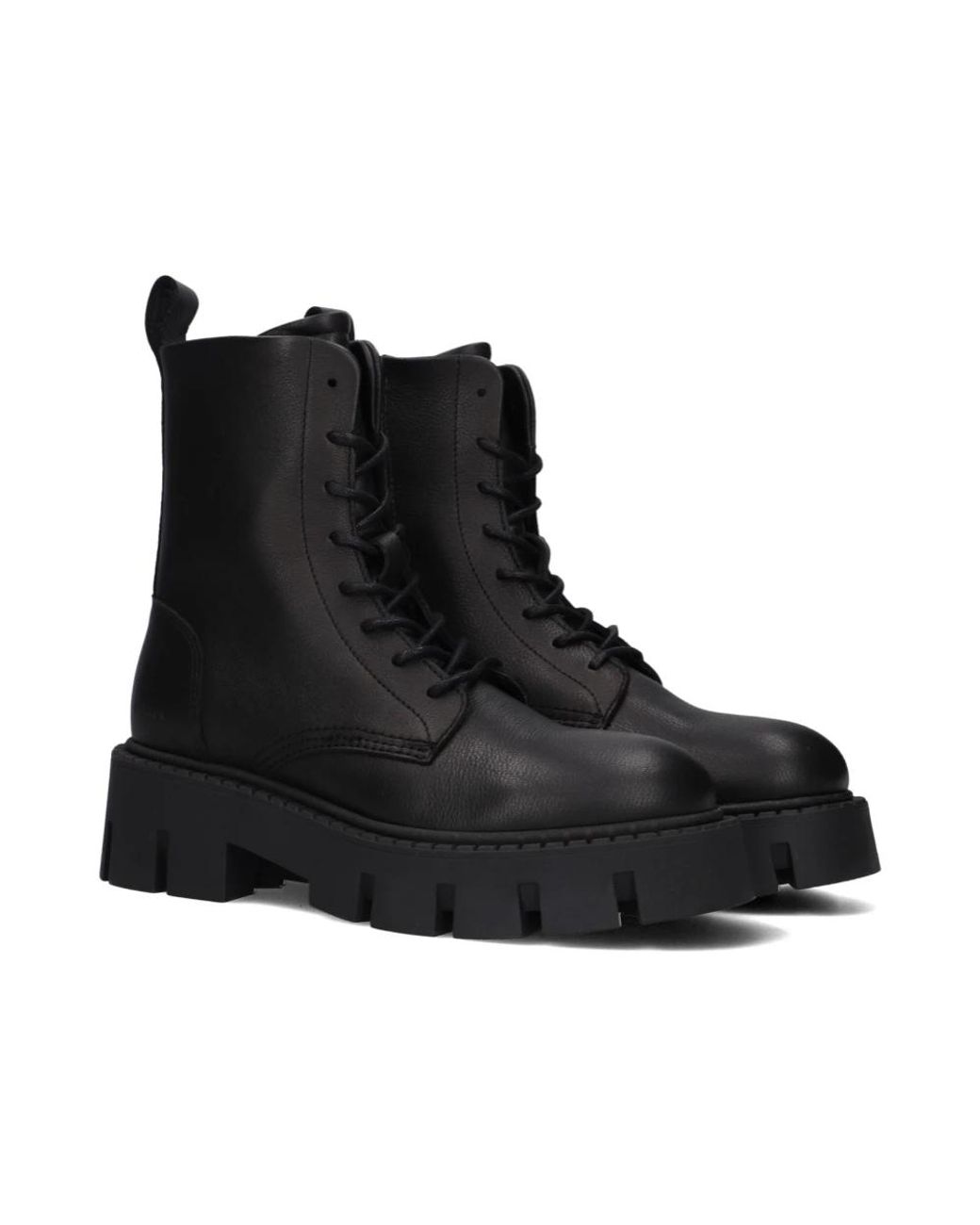 COPENHAGEN Black Lace-Up Boots