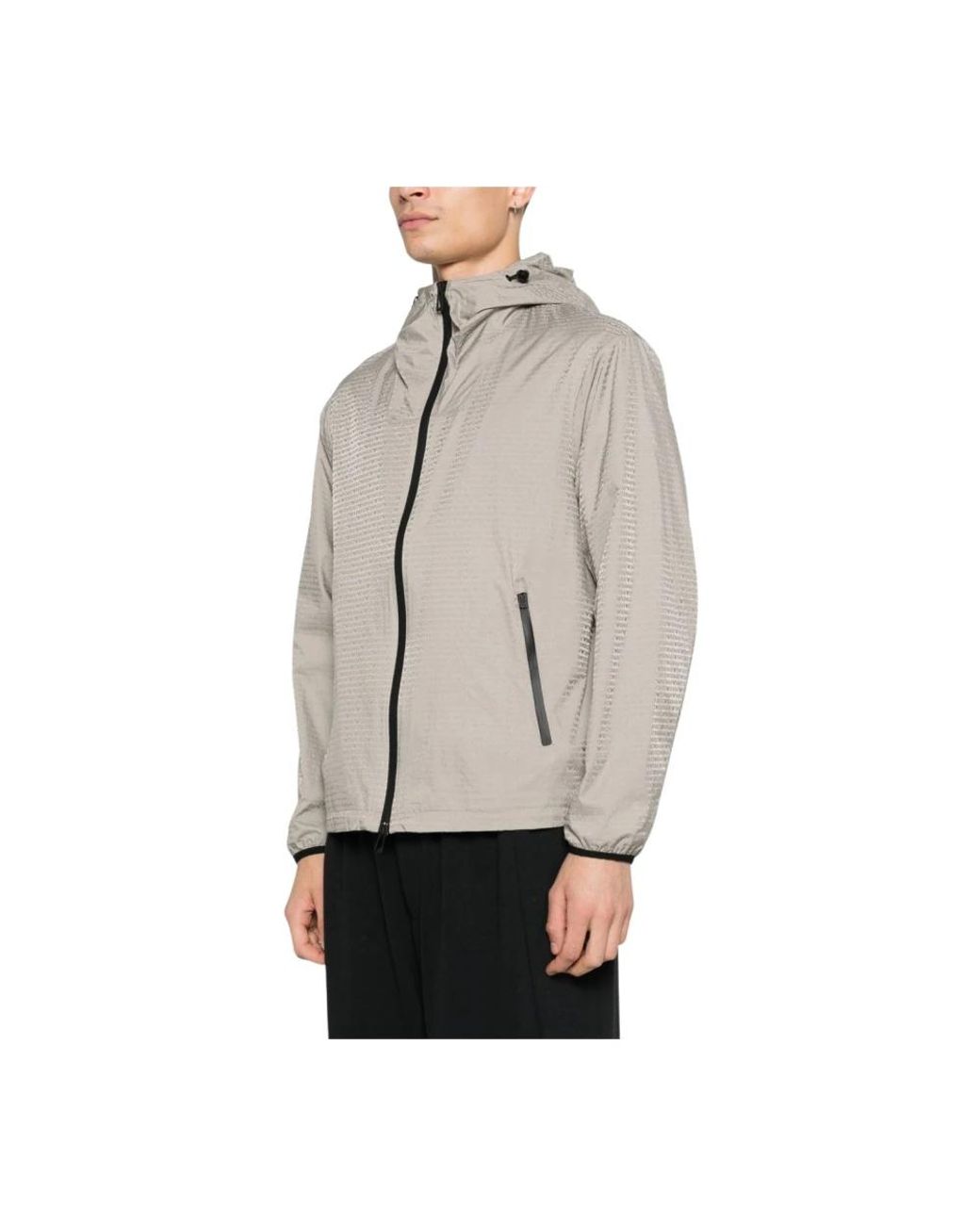 Emporio Armani Gray Rain Jackets for men