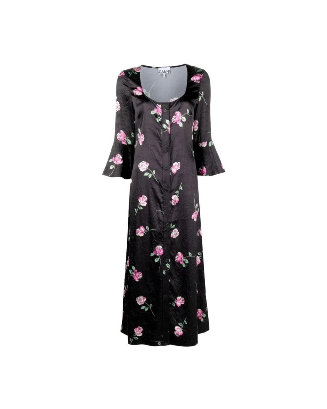 Ganni Black Maxi Dresses