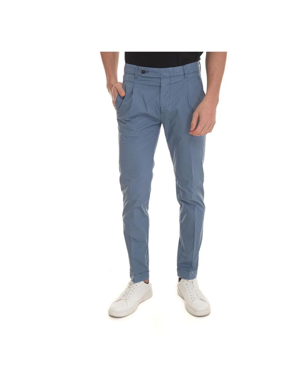 Berwich Blue Chinos for men