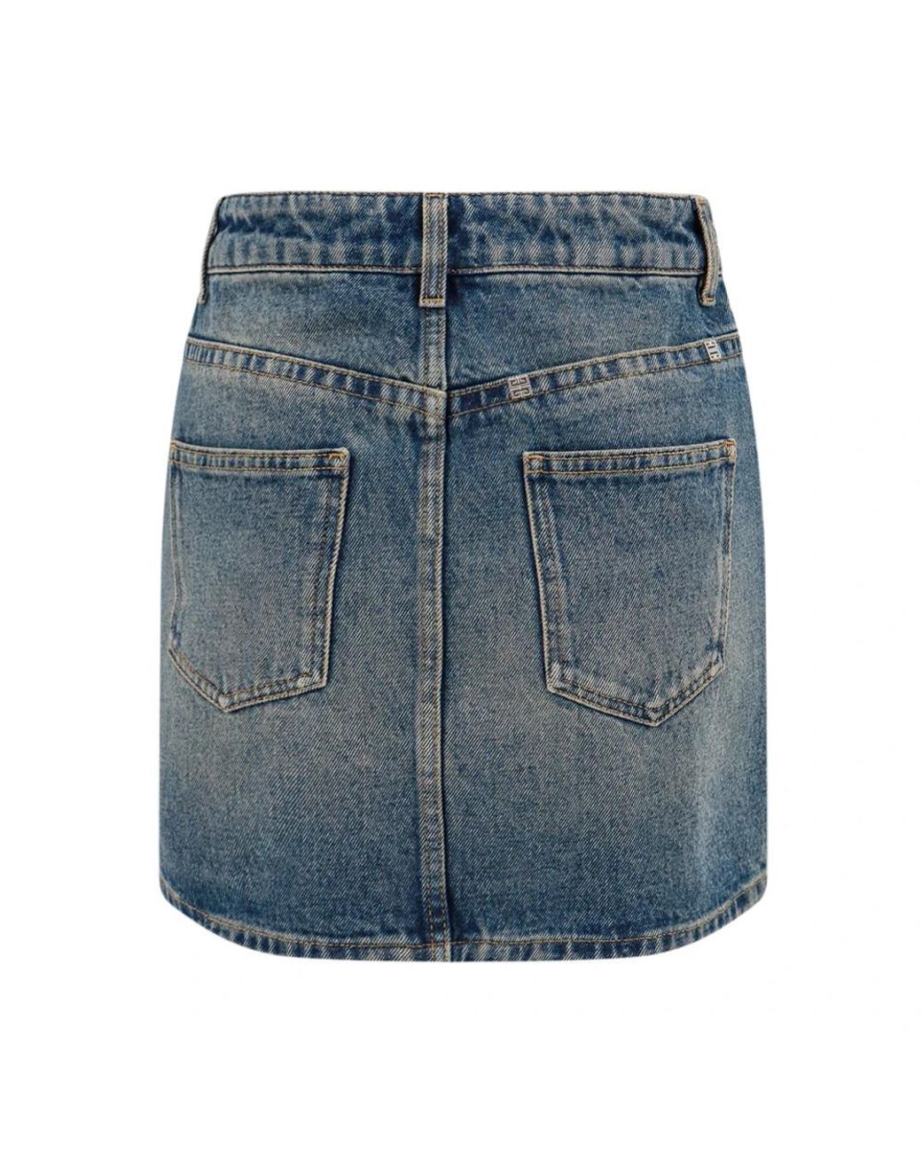 Givenchy Blue Denim Skirts