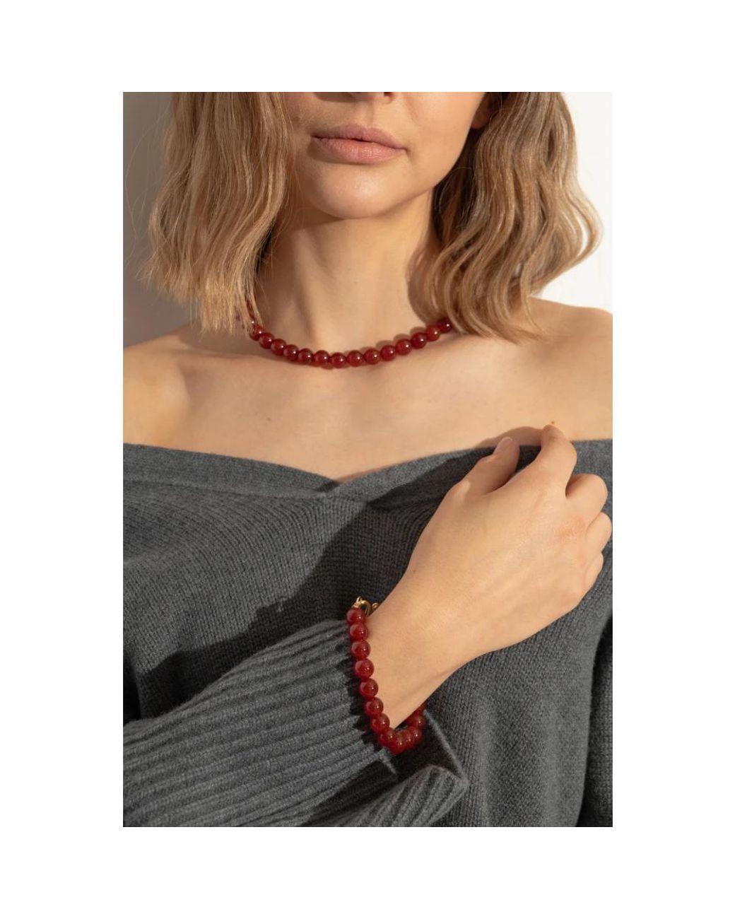 LIE STUDIO Red The Mary Armband