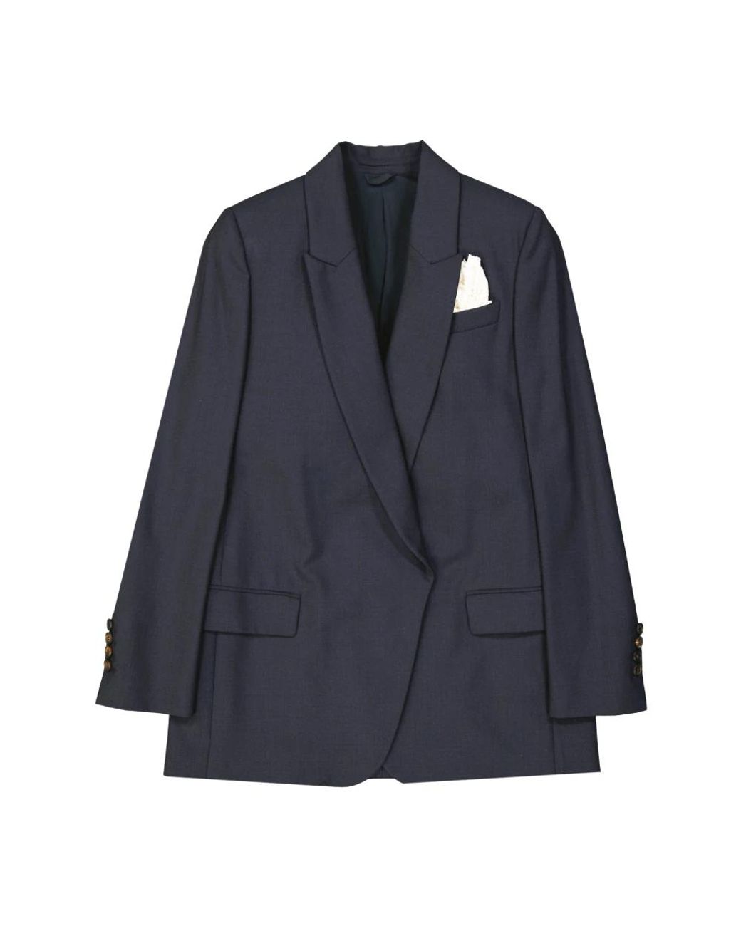 Virgin wool blazer Brunello Cucinelli de color Blue
