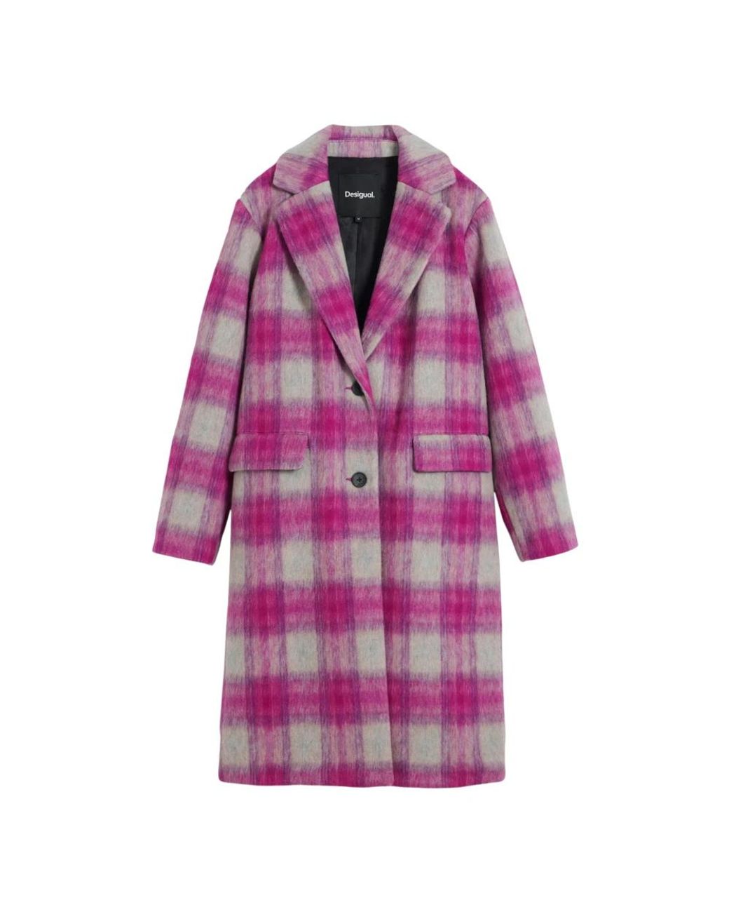Desigual Pink Single-Breasted Coats