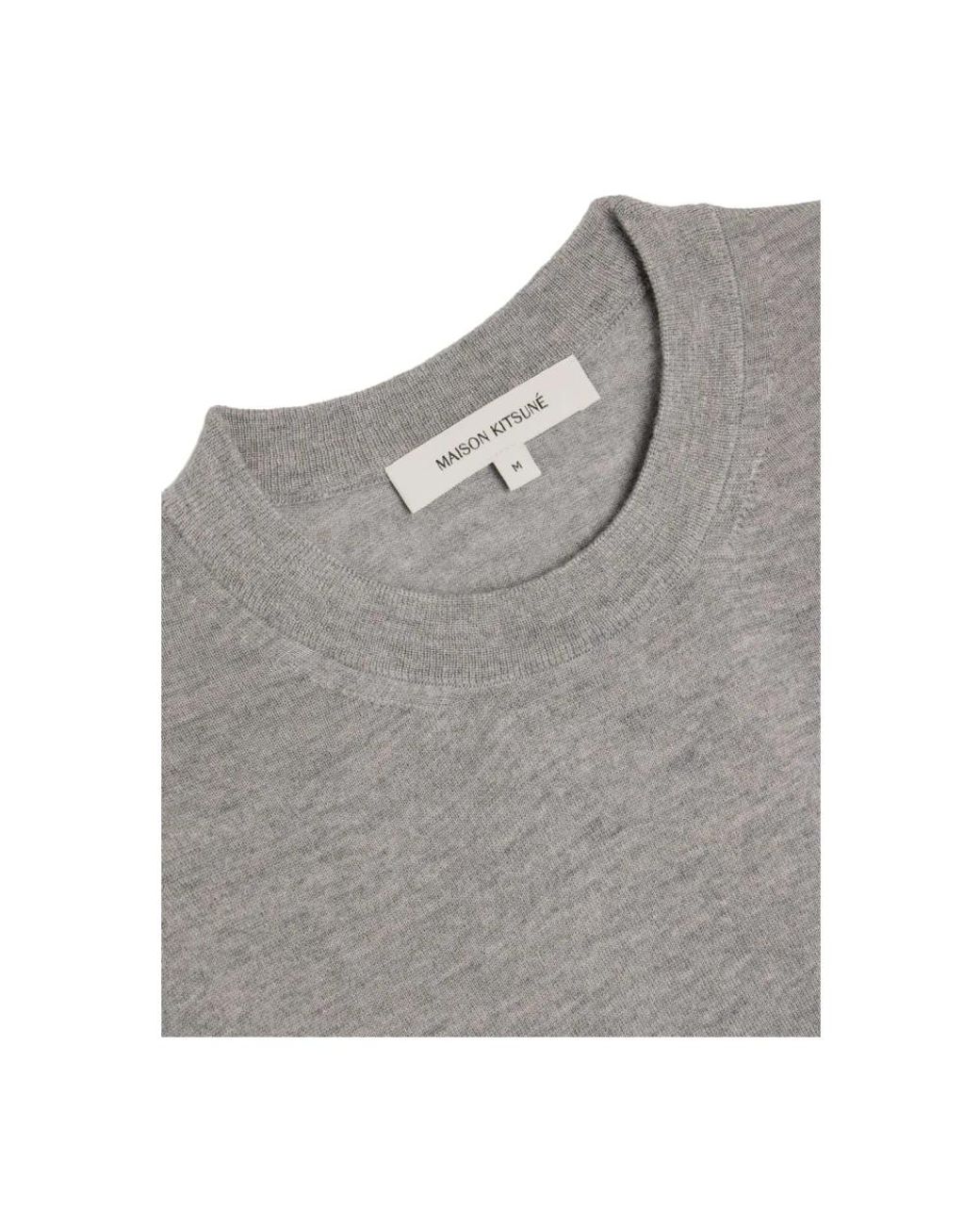 Maison Kitsuné Gray Maison Kitsuné Baby Fox Wool Jumper