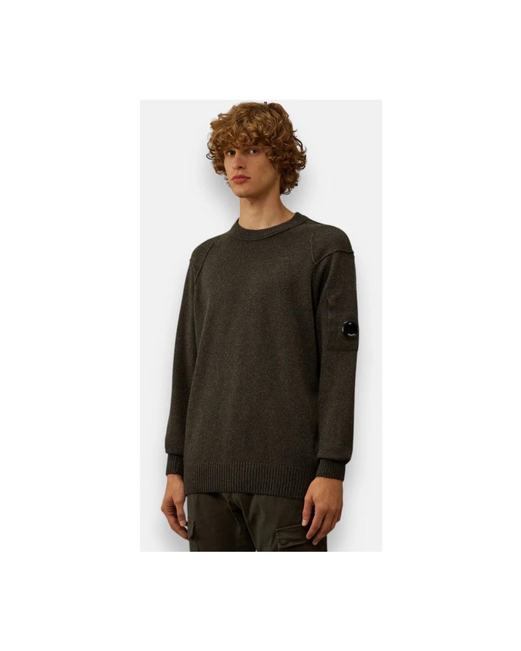 C P Company Green Round-Neck Knitwear for men