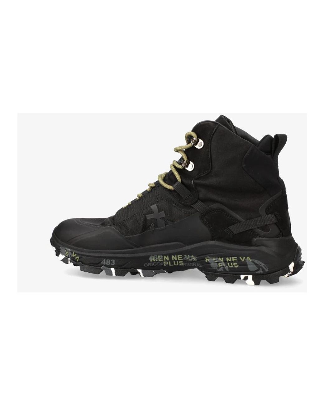 Premiata Black Lace-Up Boots for men