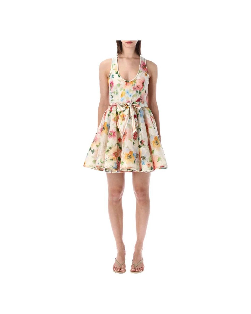 Zimmermann Natural Short Dresses