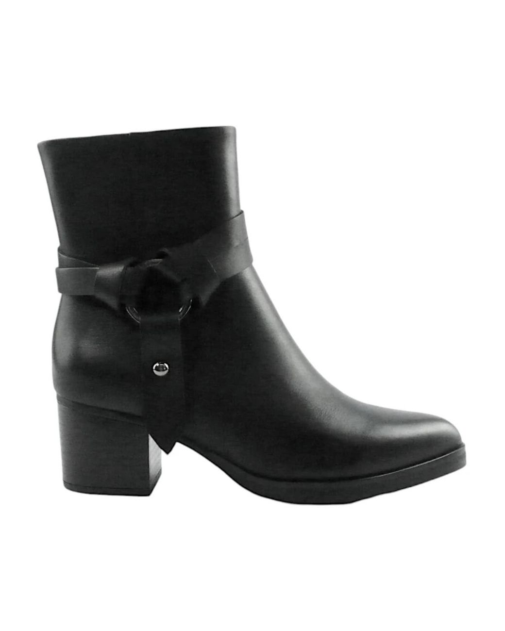 Elvio Zanon Black Heeled Boots