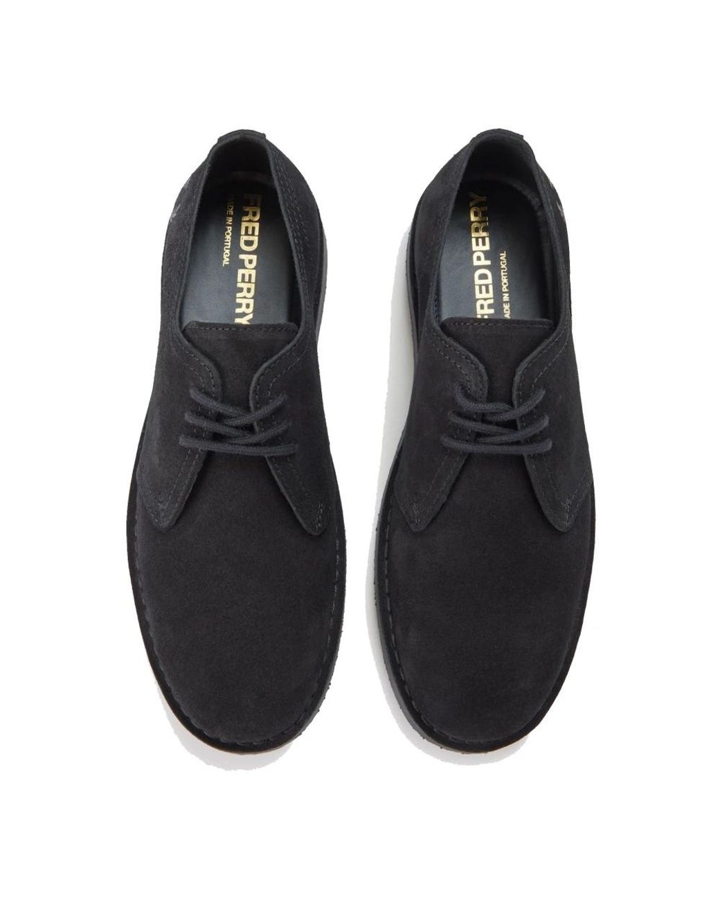 Fred Perry Black Laced Shoes for men