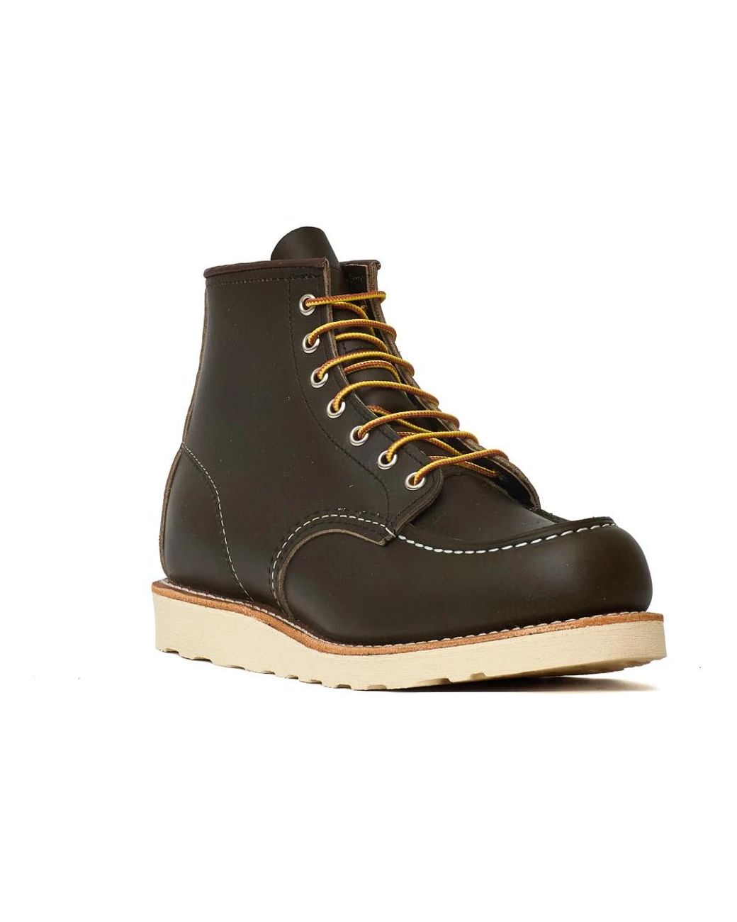 Red Wing Black Classic Moc Toe Goodyear Leather Boots for men
