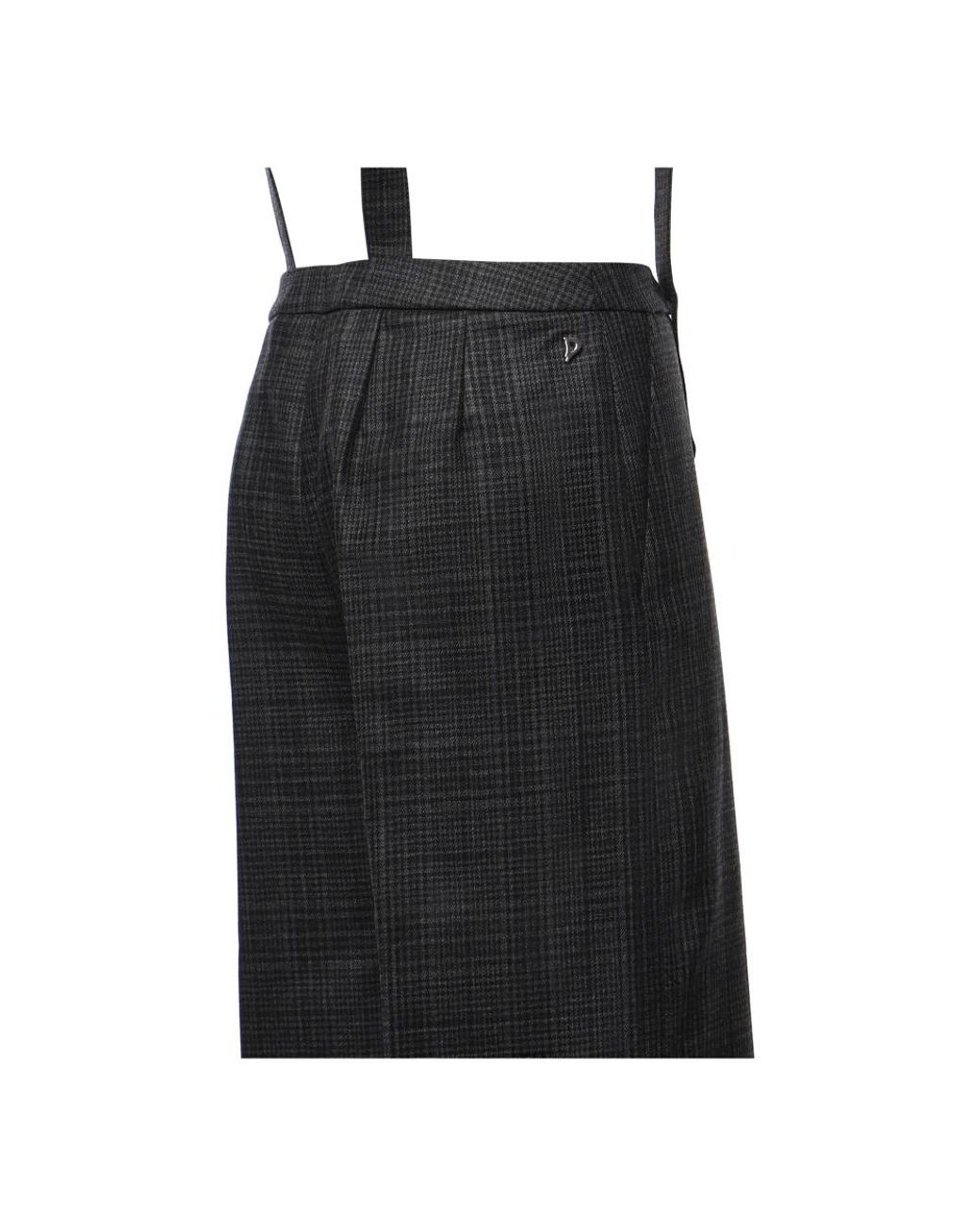 Dondup Black Straight Trousers