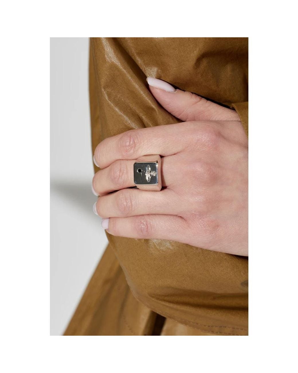 Vivienne Westwood Accessoires ,Grijs ,Carlo Ring in het White