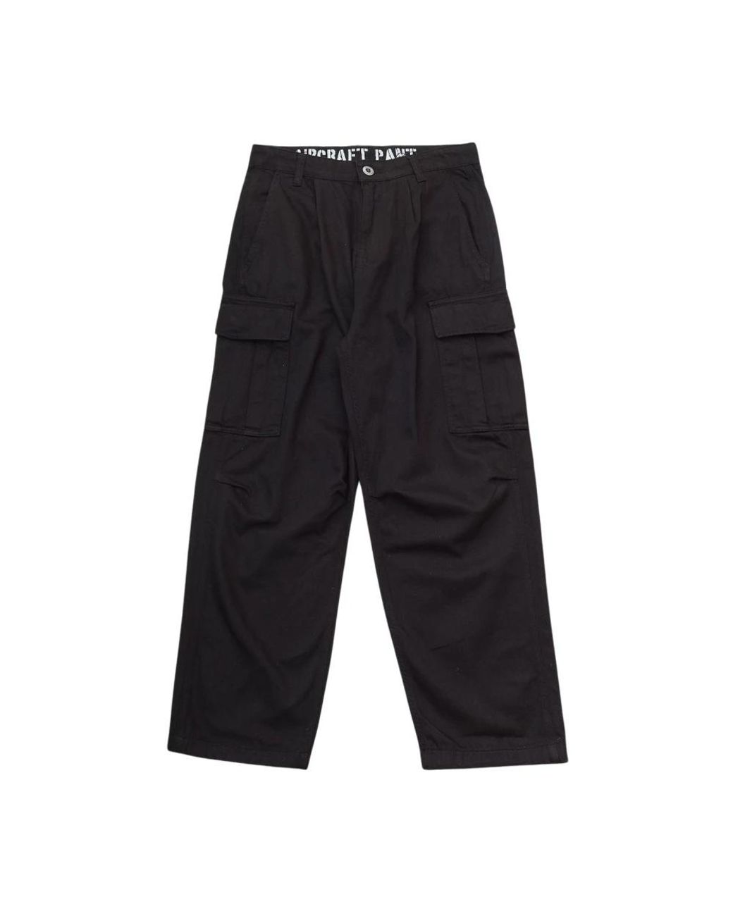 Alpha Industries Black Straight Trousers for men
