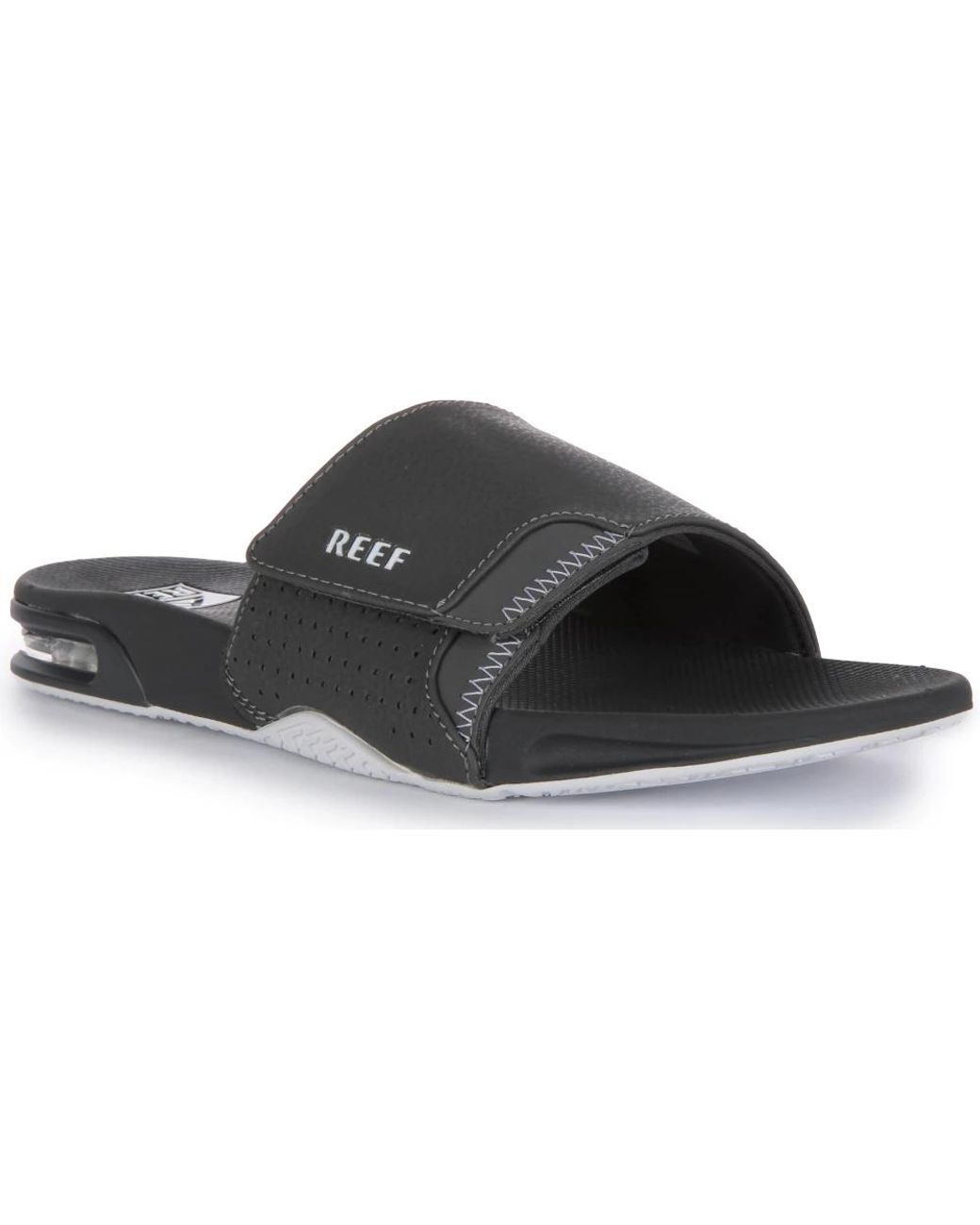 Reef Black Sliders for men