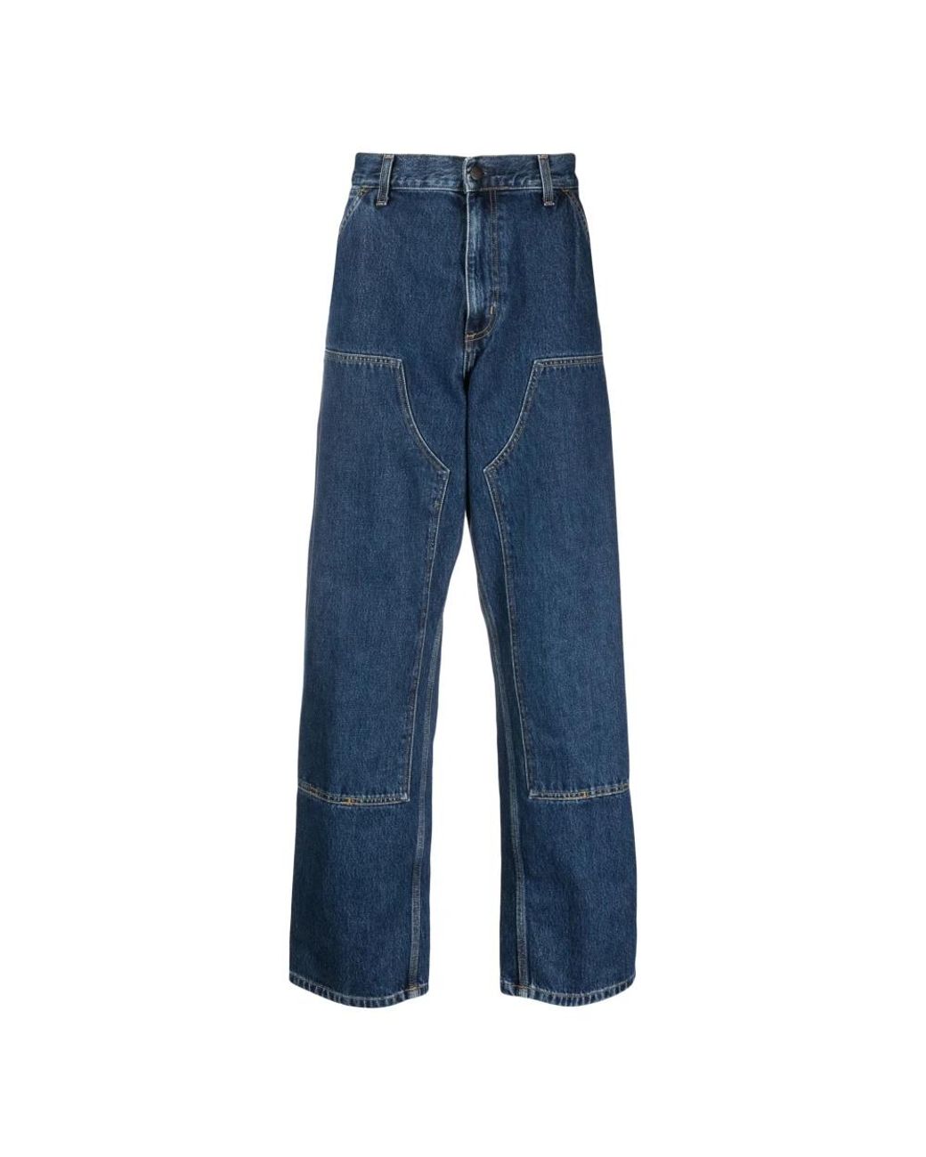 Carhartt Blue Straight Fit Jeans for men