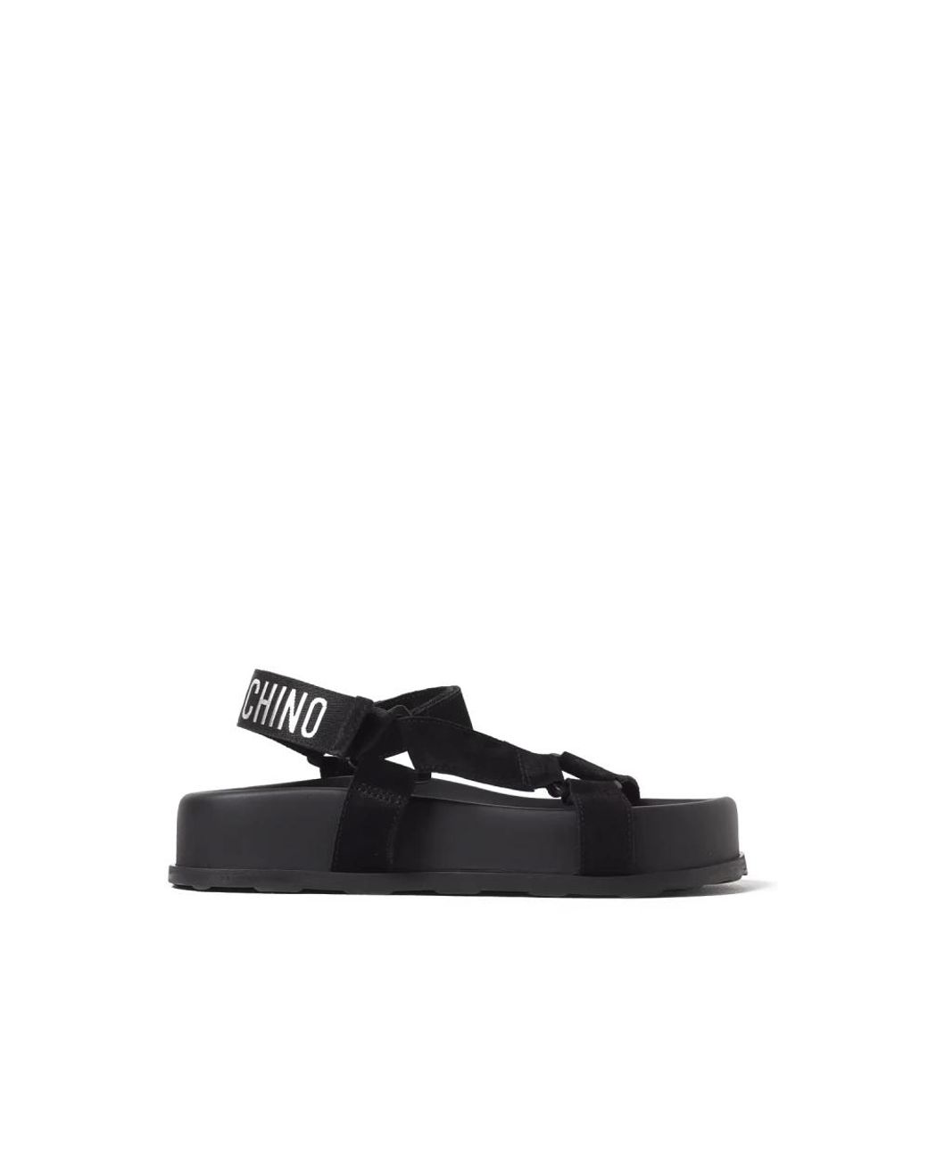 Moschino Black Flat Sandals