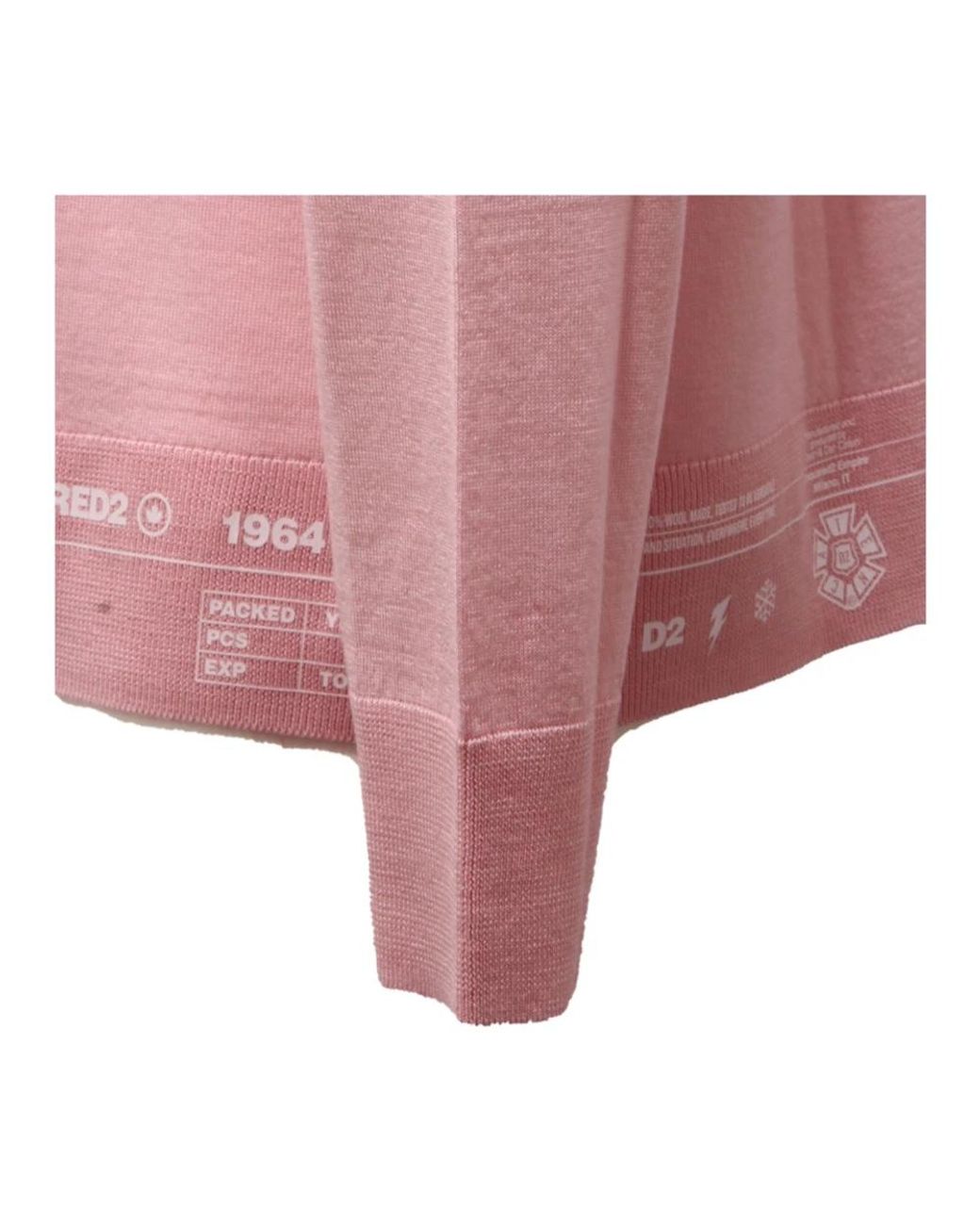 DSquared² Pink Round-Neck Knitwear for men