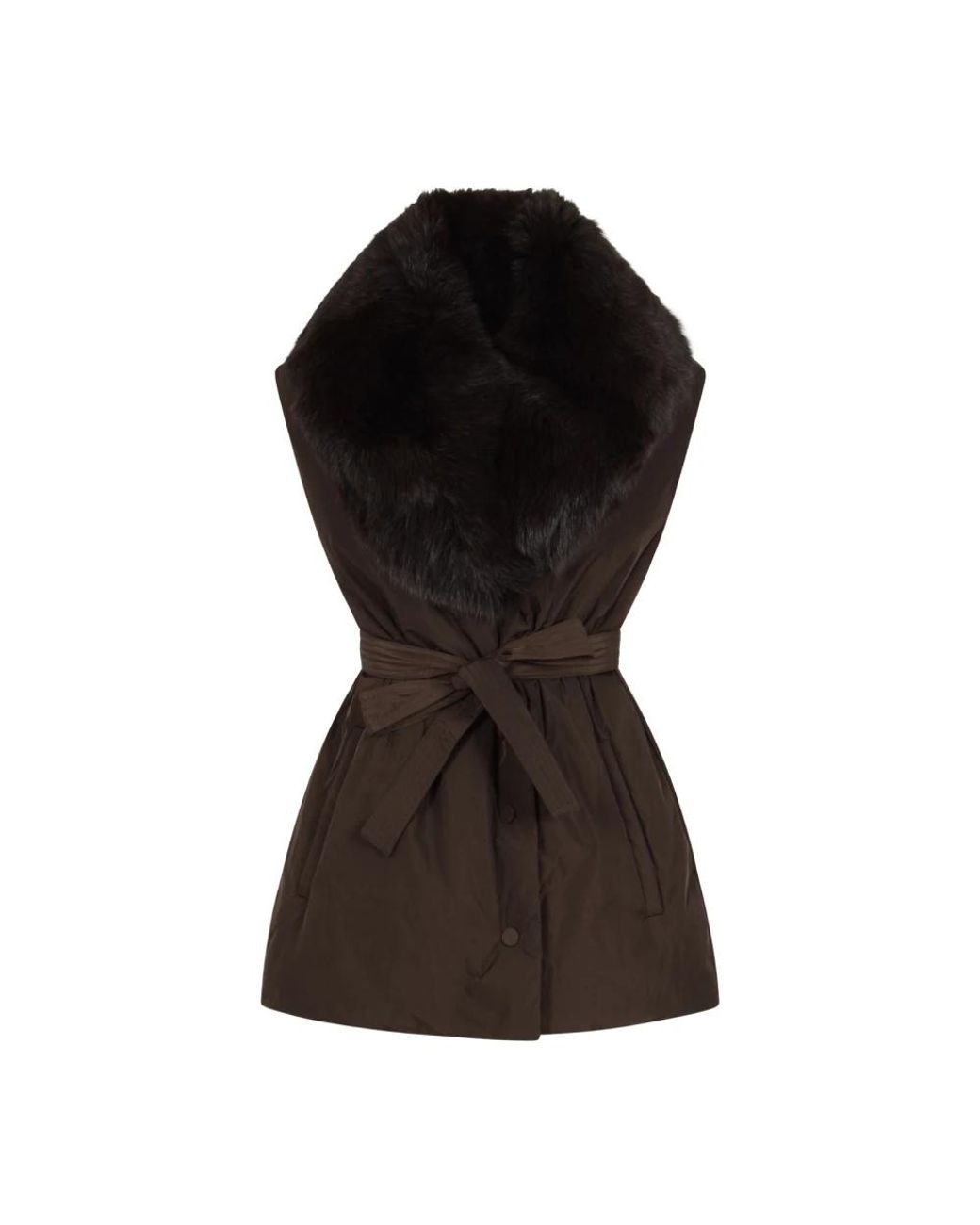 Yves Salomon Gilet 75Cm in het Black