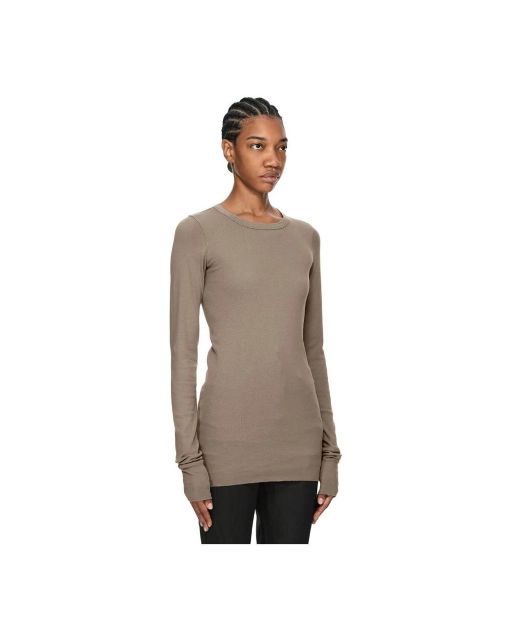 Rick Owens Brown Basic Ls T
