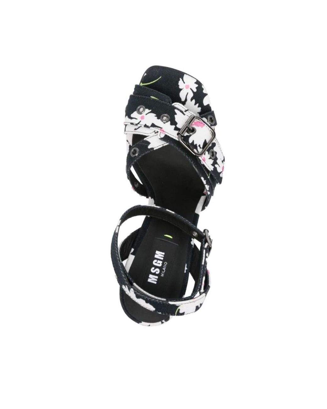 MSGM Black High Heel Sandals