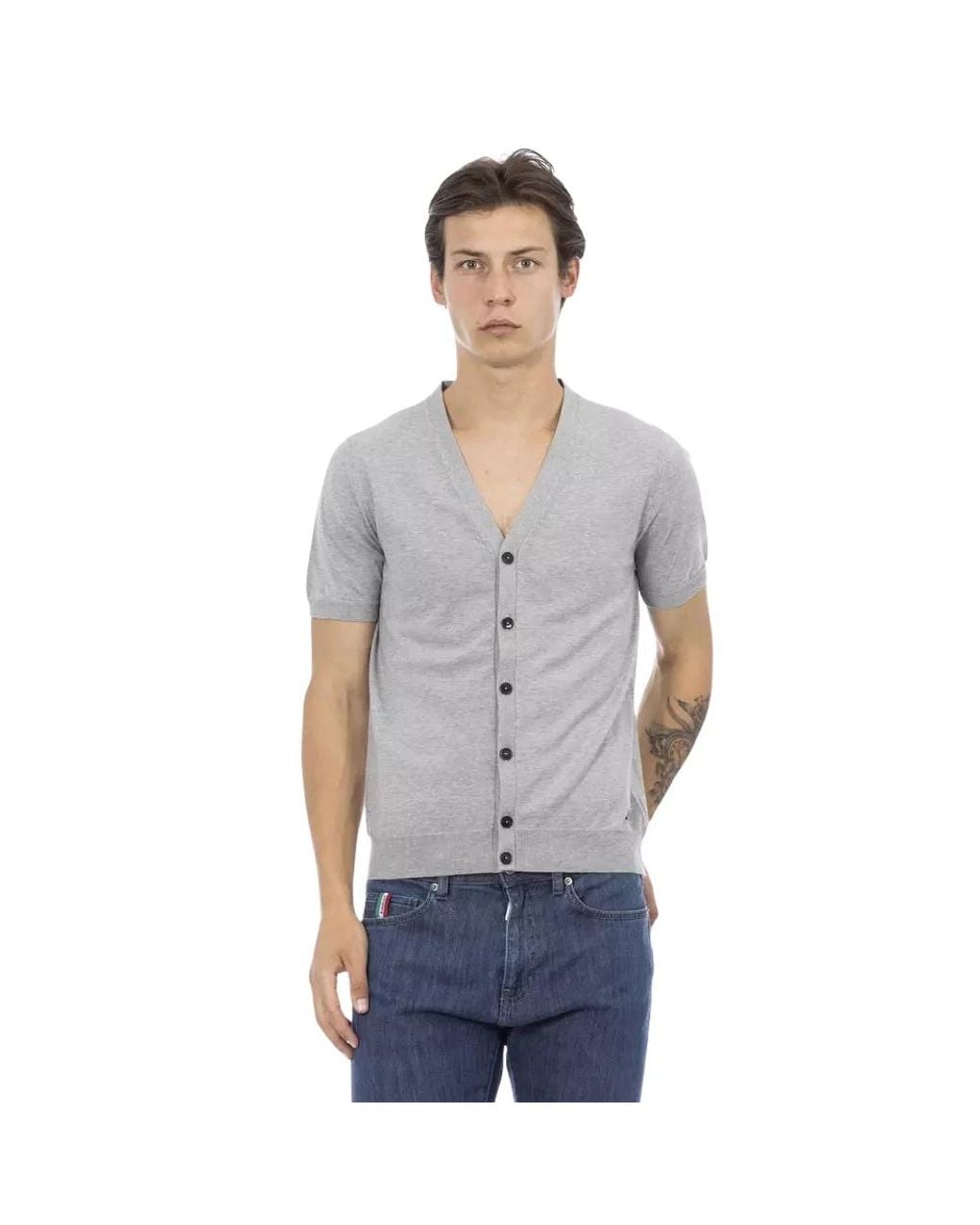Baldinini Gray Cardigans for men