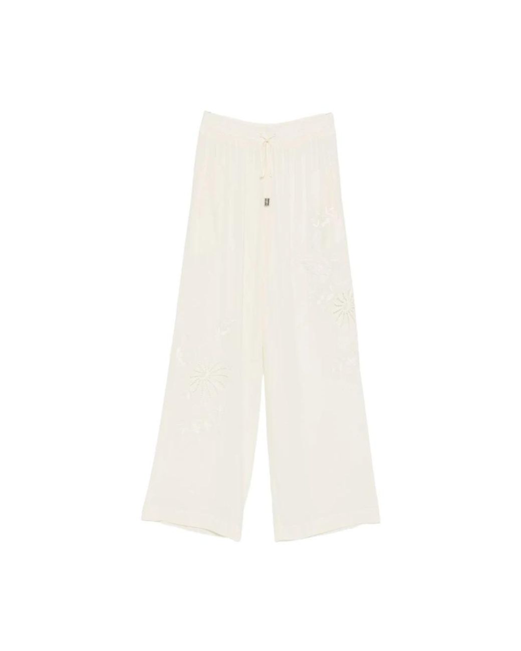 Ermanno Scervino White Wide Trousers