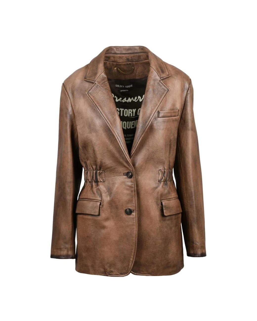 Golden Goose Deluxe Brand Brown Leather Jackets