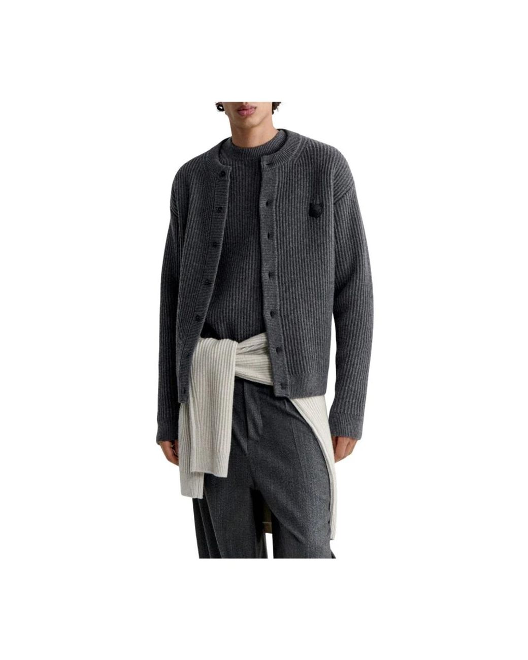 Cardigans Maison Kitsuné pour homme en coloris Black