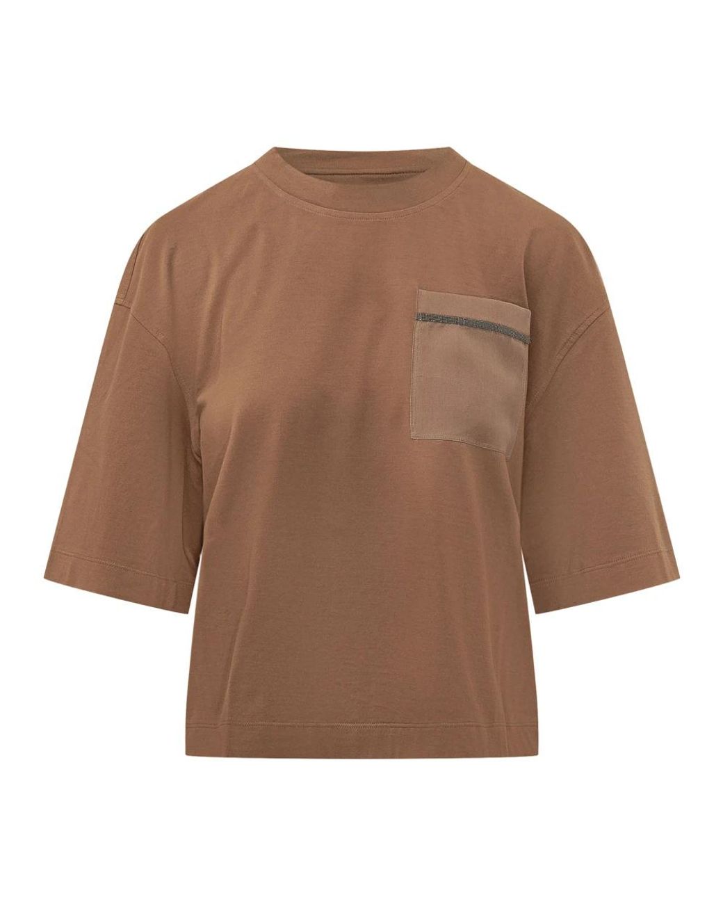 Brunello Cucinelli Brown T-Shirts