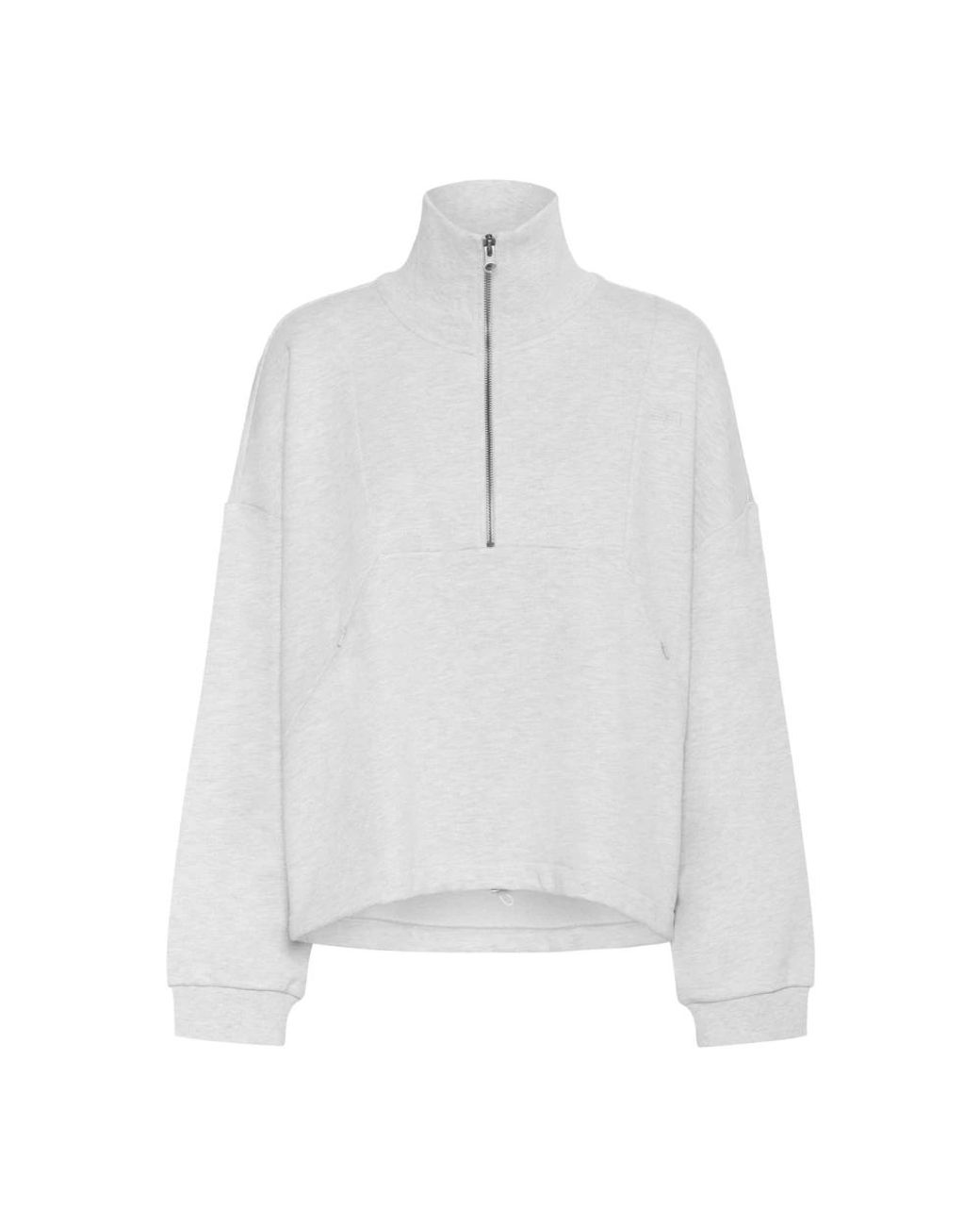 Gestuz Hoodies & Sweatvesten ,Grijs ,Zip-Throughs in het White