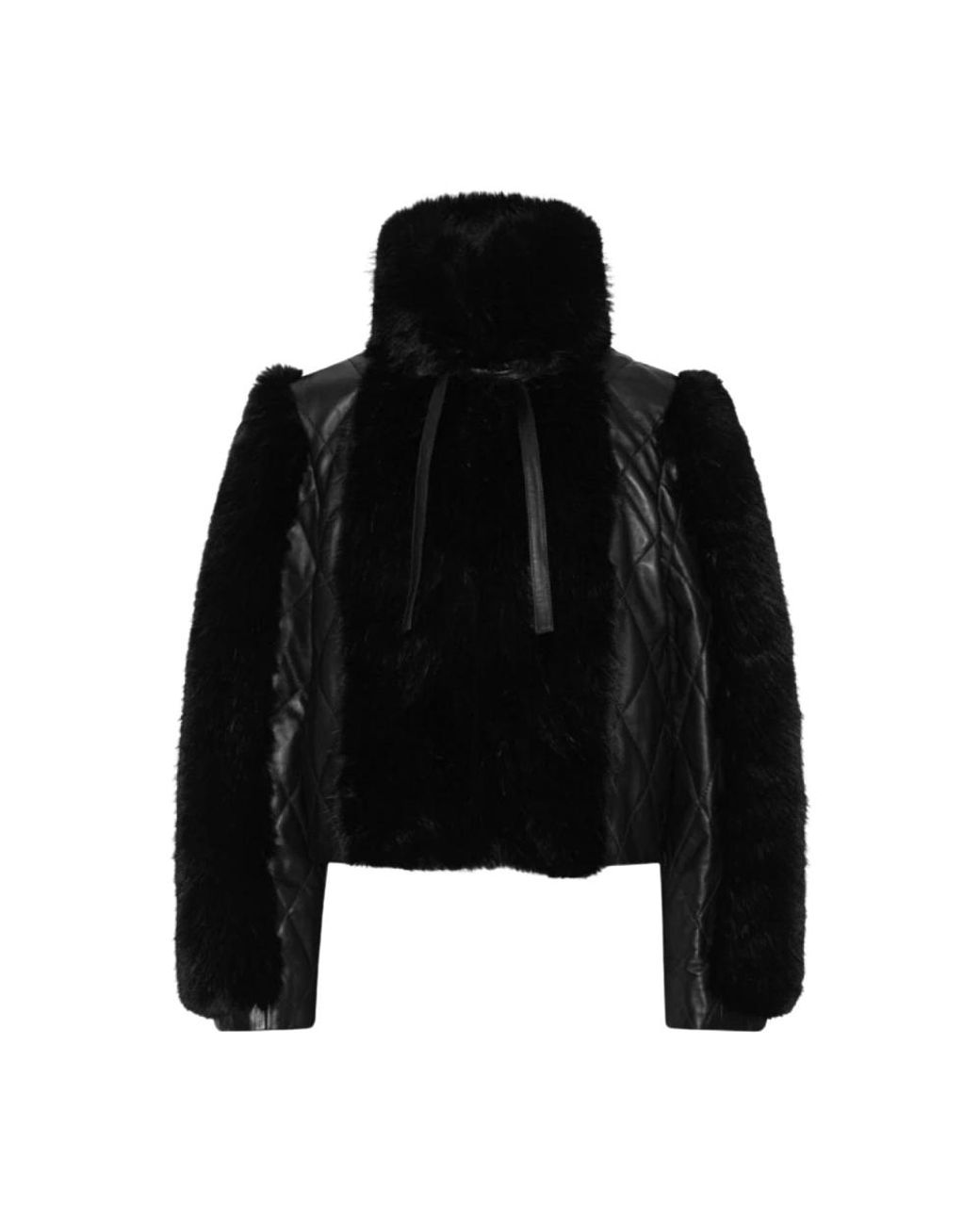 ROTATE BIRGER CHRISTENSEN Black Faux Fur & Shearling Jackets
