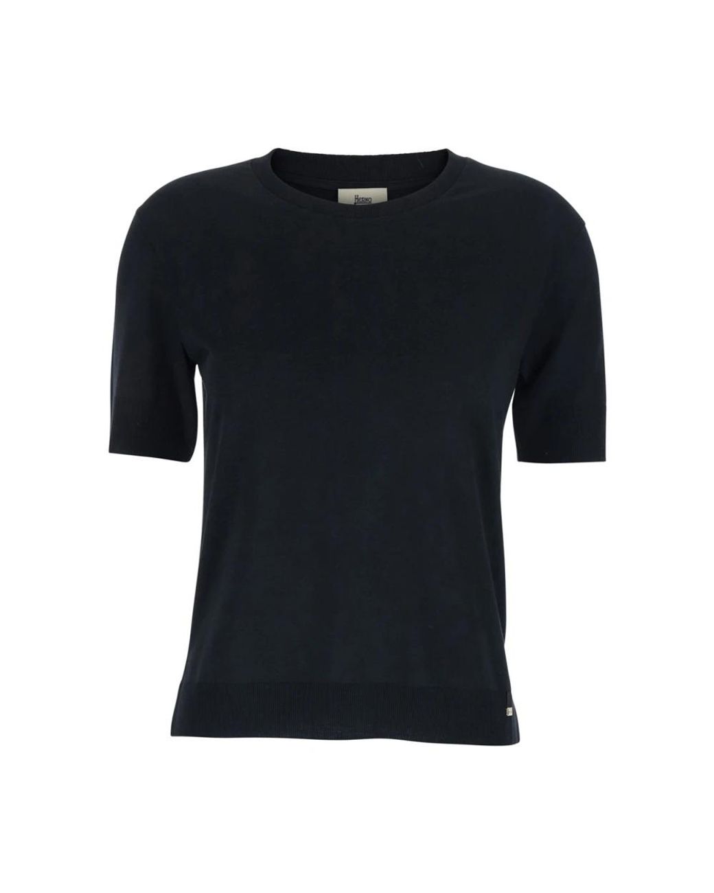 Herno Black Round-Neck Knitwear